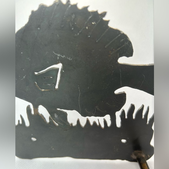 Metal fish toilet paper holder ironworks black handmade Made in USA - Picture 3 of 5